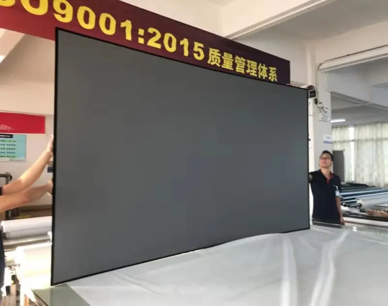 Xy Screen 120 ''4k Alr Ust Projector Fixed Curved Frame Projector