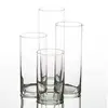 Handblown Tall Clear Cylinder glass vase wedding decoration for Wedding centerpieces