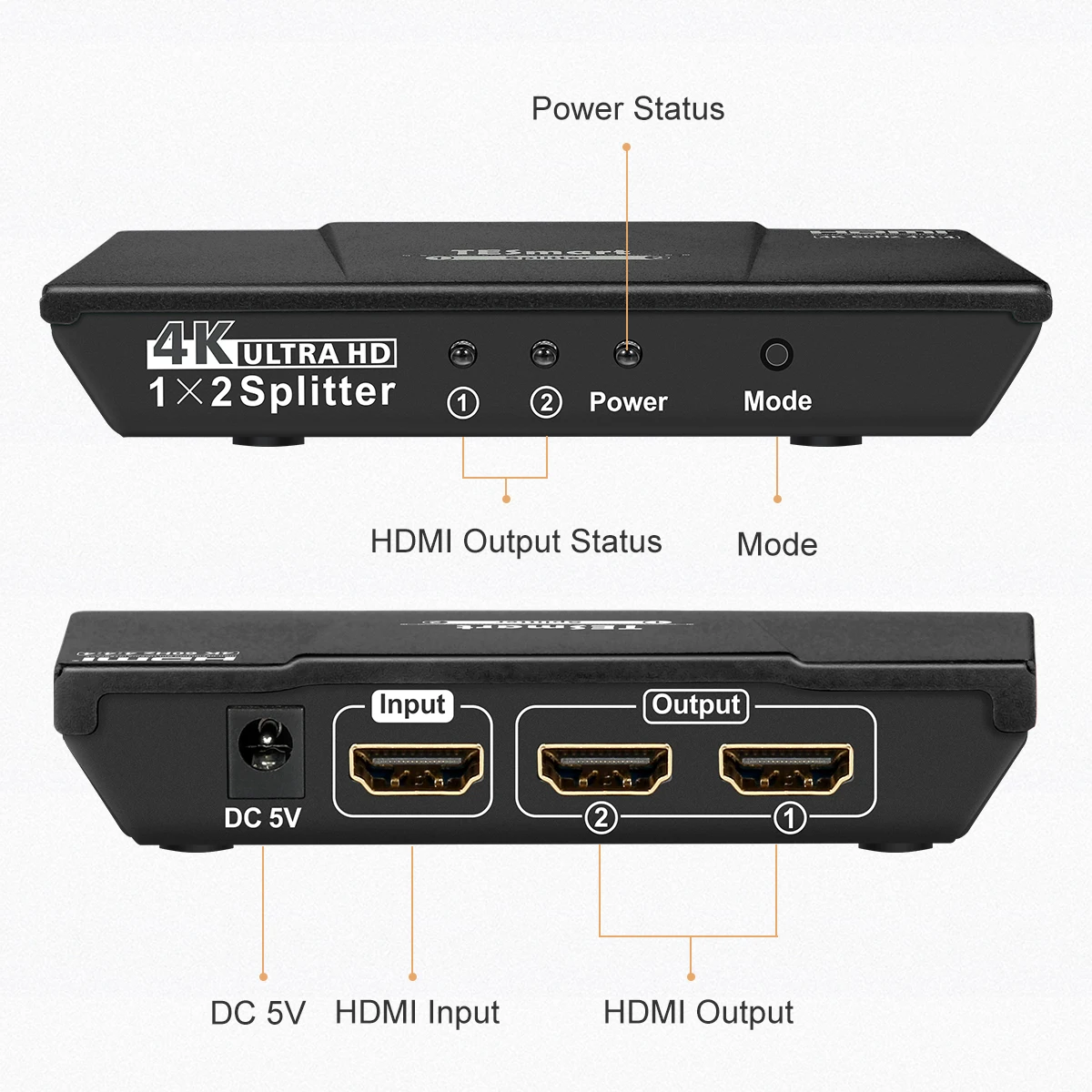 Hot Selling New Trending Hdmi Splitter With Hdcp Bypass 1 Input 2
