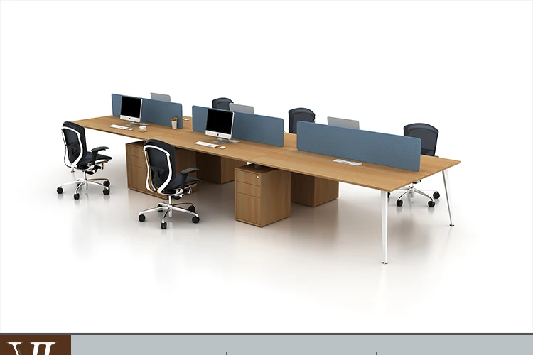 Office furniture cubicles manufacturers modern office table 6 person workstation