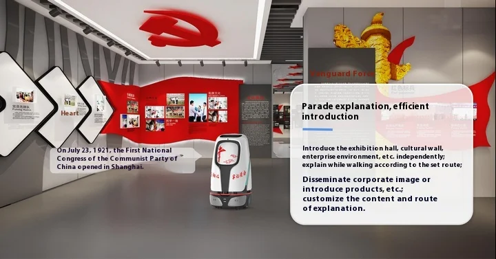 Hotel Robot with Elevator Access Front Desk Reception & Cross-Floor Multi-Function Delivery Plastic Guide Service Robot factory