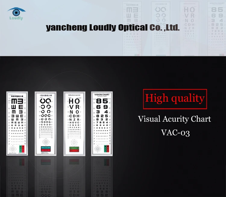 ophthalmic snellen chart VAC-03 led lamp visual acuity chart