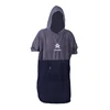 Woven label adult hooded surf poncho beach towel
