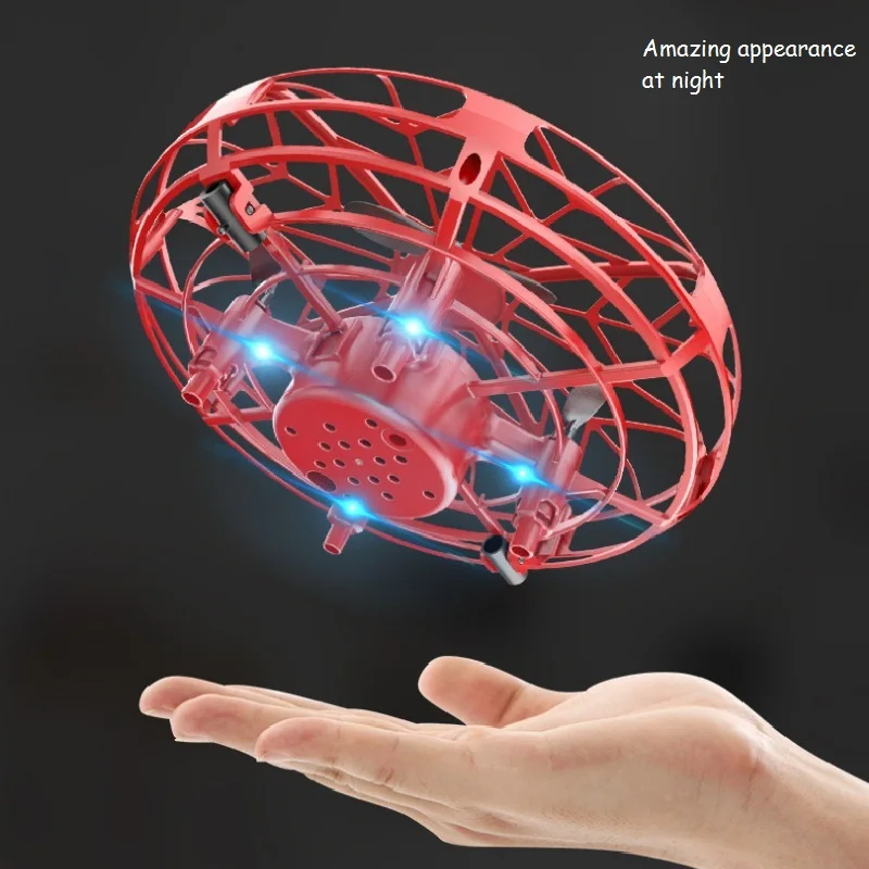Interactive Hand Control Mini Ufo Toy Induction Drone With Led Light