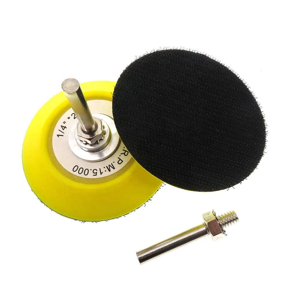 3inch 6mm Shank M6 Female Thread Rubber Sanding Pad Sanding Disc Pad