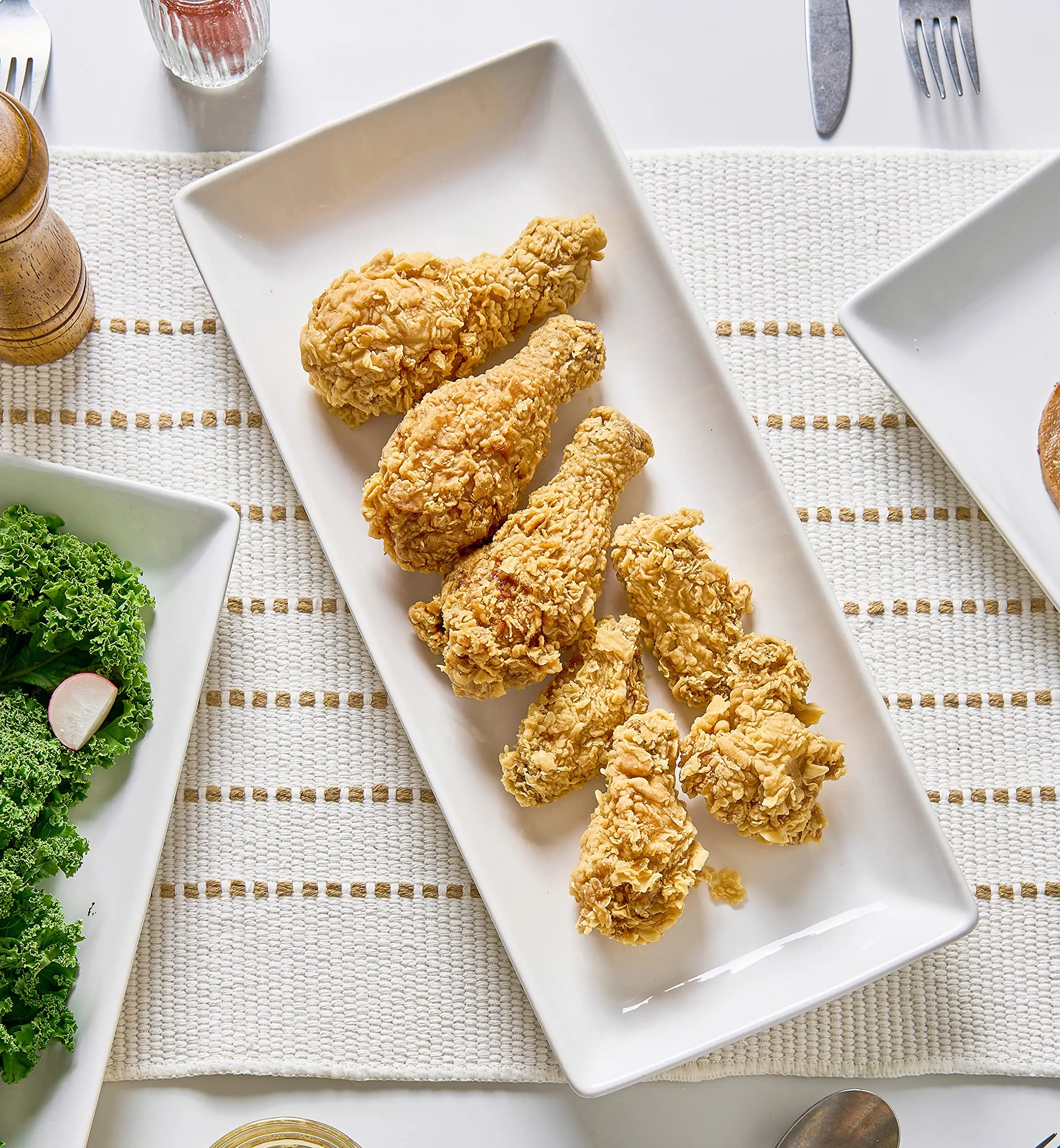 Hot Sale Ceramic 3 Tier Serving Stand with Porcelain Serving Platter Tier Trays with Collapsible Sturdier Rack Gold White Plate details