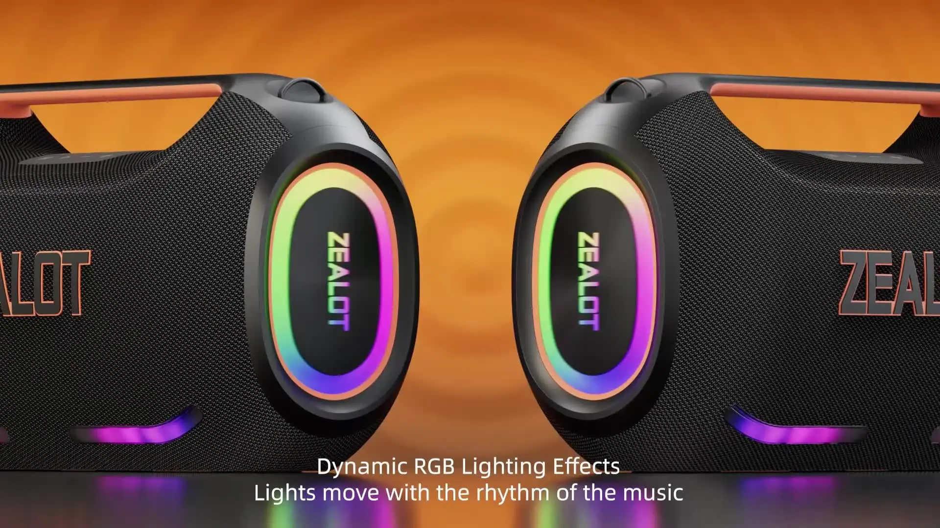 Zealot ZE41 250W Plastic RGB LED for Speaker with Rechargeable