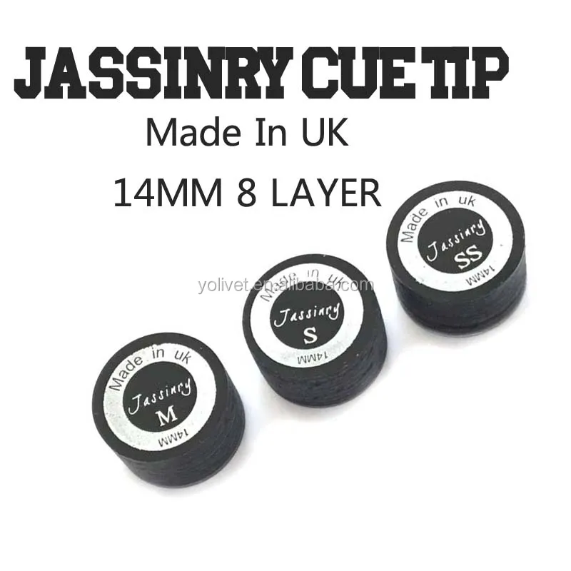 Original Jassinry 14mm Black Clear Pool Cue Tips With Transparent