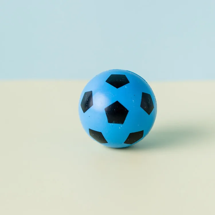 Novelty promotion gift multi-colored rubber 45mm soccer custom print bouncy balls  .jpg