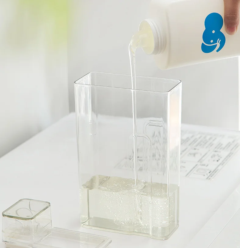 Large Laundry Soap Dispenser,Clear Detergent Holder,Laundry Detergent Storage & Laundry