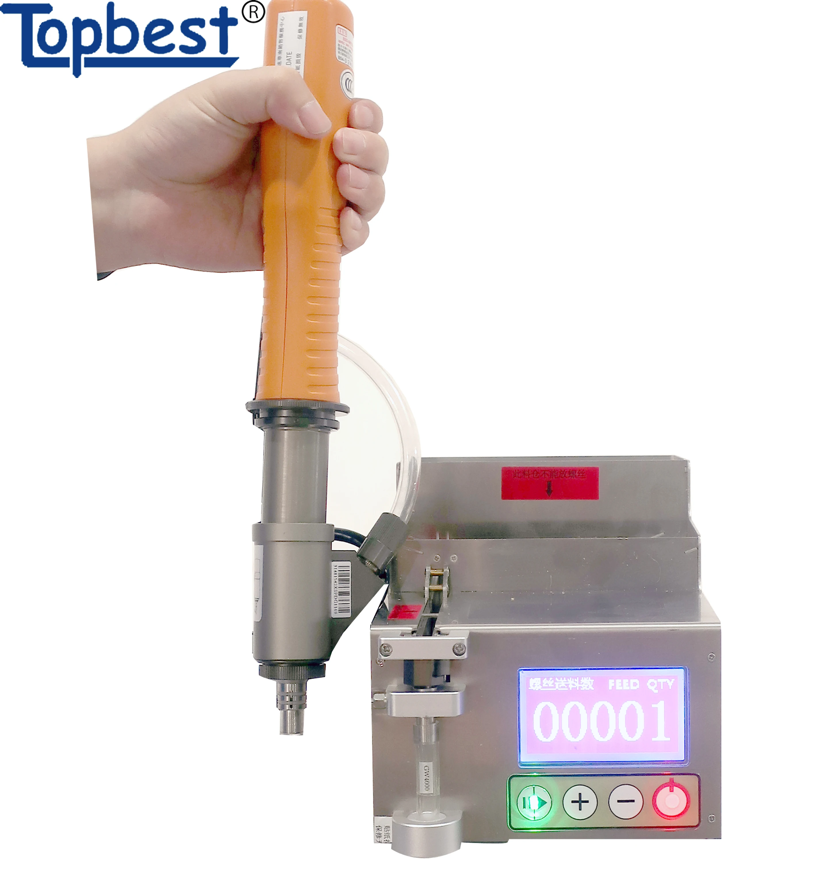 
Manual screw driving machine with automatic screwdriver feeder 