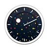 creative design 11'' plastic wall clock moving dial stands for hour clock