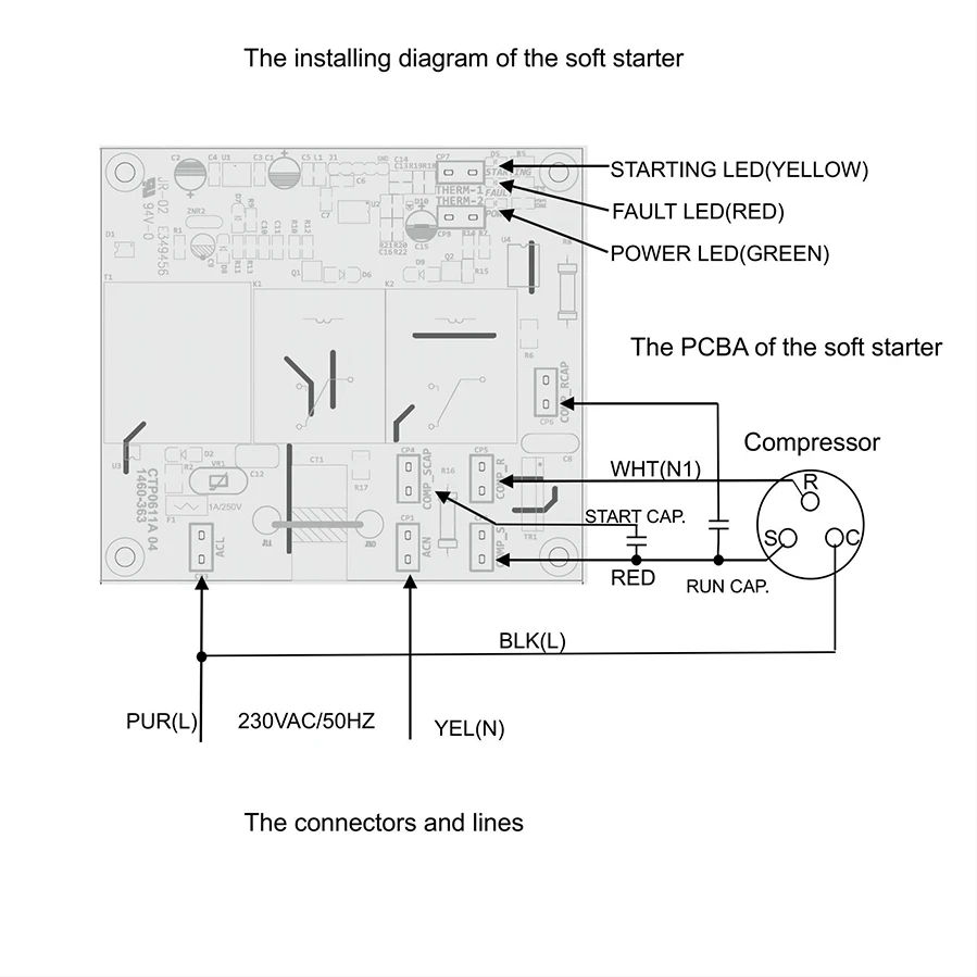 Original Rv Air Conditioner Soft Starter Pcba For Compressor Heat Pump Without Any Contactor