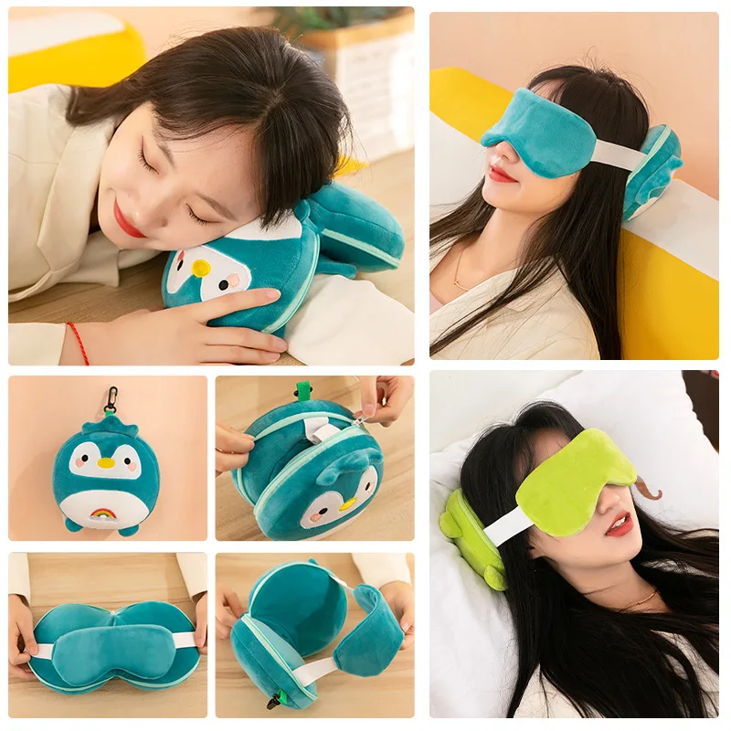 Pt Custom Neck Travel Pillow Eye Mask Set Travel Eye Mask With Pillow