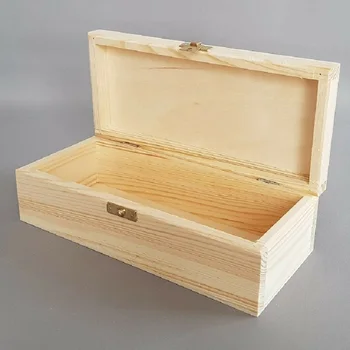 unfinished wooden treasure chest