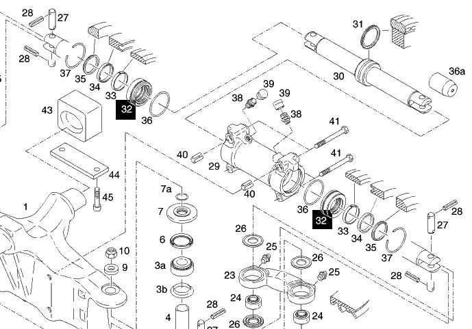 Manufacturer Supply Forklift Parts Set Of Seals Assy. 3024509003 3024509002 For Linde 351 Steering Cylinder factory