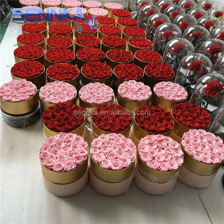 preserved flower in glass