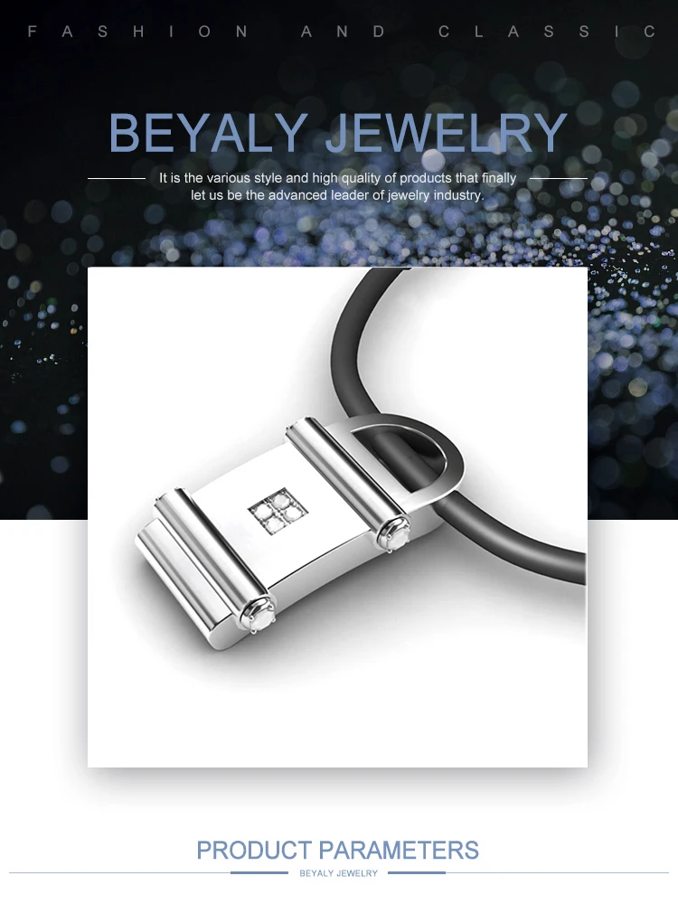 product-BEYALY-Mysterious White Stone Lock Stainless Photo Jewelry Locket-img