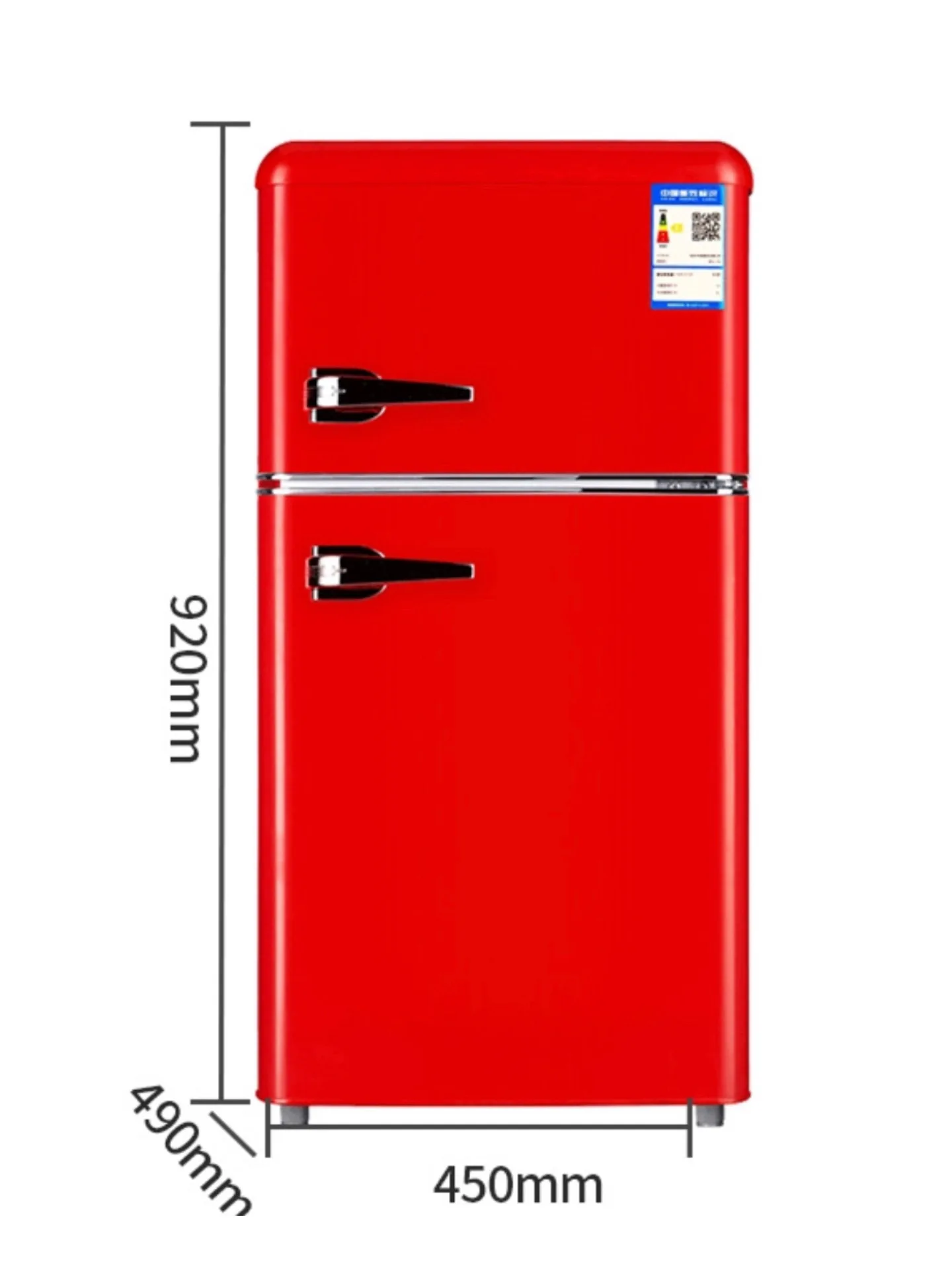 Multiple Models Double Door With Lock Dc Compressor Vintage Fridge Mini