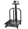 Dark Gray Color 600kg Capacity Big Table Size Back Rail Platform Scale Stainless Steel Indicator Red Light Dual LED Display