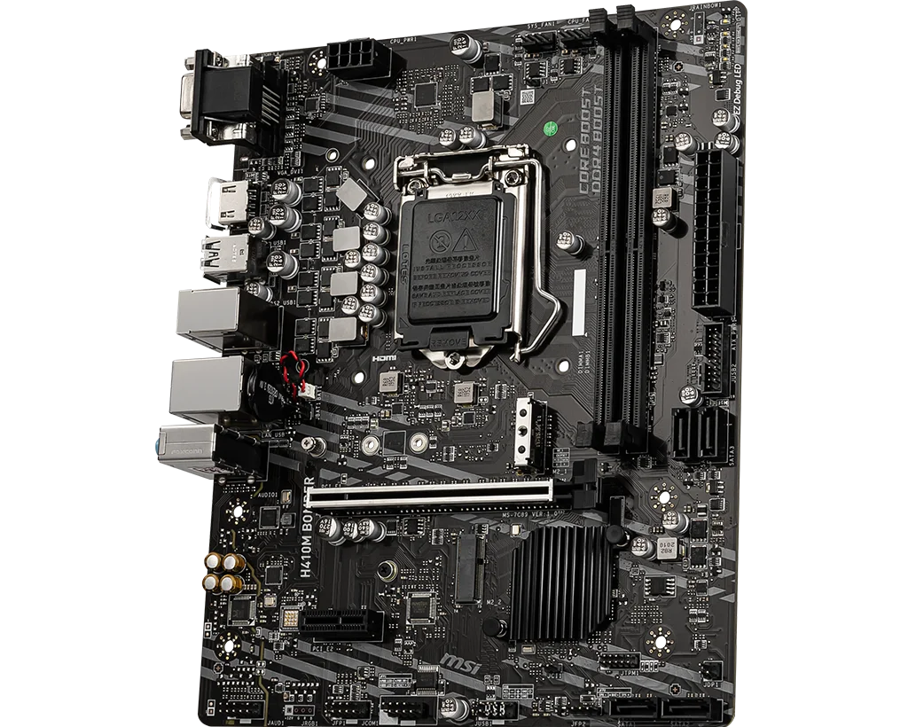 Msi Motherboards H410m Bomber For Gaming Desktop H410 Motherboard Lga