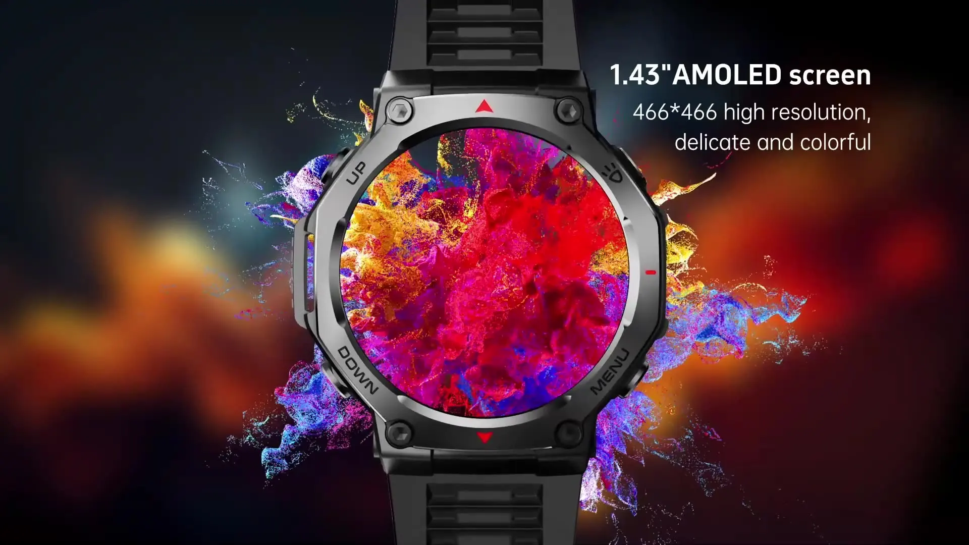 KT85 Smart Sports Watch - 1.43 Inch AMOLED Screen & 525mah Battery