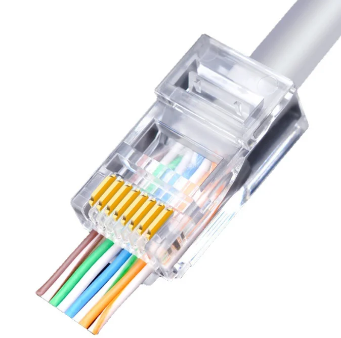 Rj45 Connector Perforated Through-hole Network Crystal Head 8p8c ...