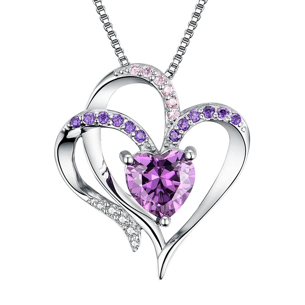 Bojor 14k White Gold Plated Purple 5a 
