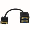 Factory Price Wholesale OEM OED 25cm black vga splitter 1 input 2 output VGA Male to 2x VGA Female Splitter Cable for Computer