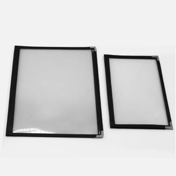 Black 8.5 X 11-inches Insert 2 View Restaurant Menu Covers With Double Stitched