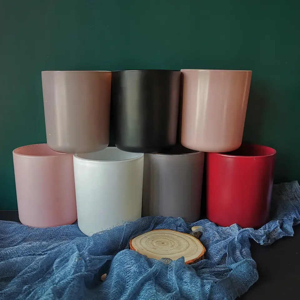 Hot Selling Empty Matte Black Candle Holder 12oz Frosted Round Bottom ...