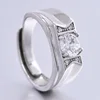 Weiheng 925 Silver Jewelry Men's Large Open Ring Popular men's jewelry abroad