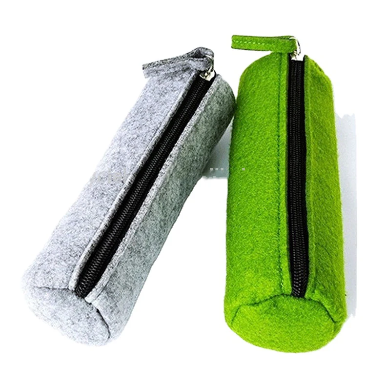
promotional zipper round felt pencil pouch/ pencil cases 