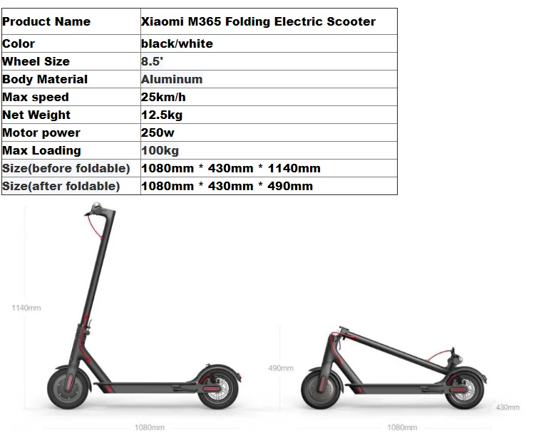 Xiaomi Mijia M365 APP Smart Electric Scooter Foldable-Charger Adapter 71W 