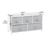 Furniture Storage Tower Unit for Bedroom Hallway Closet Office Organization - Steel Frame Wood Top Easy Pull Fabric Bins