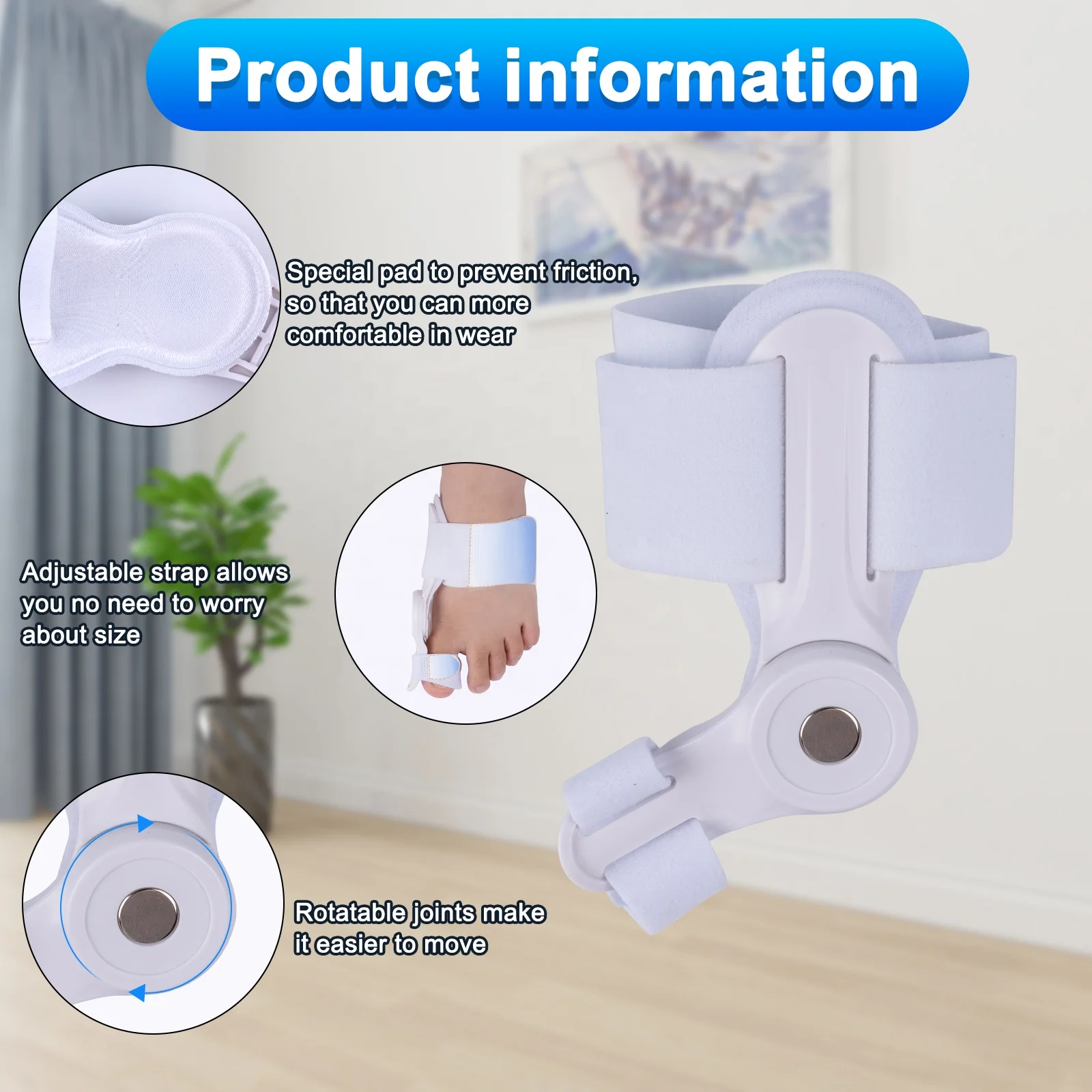 Toe Hallux Valgus Corrector Straightener Toe Splint Bunions Adjustable