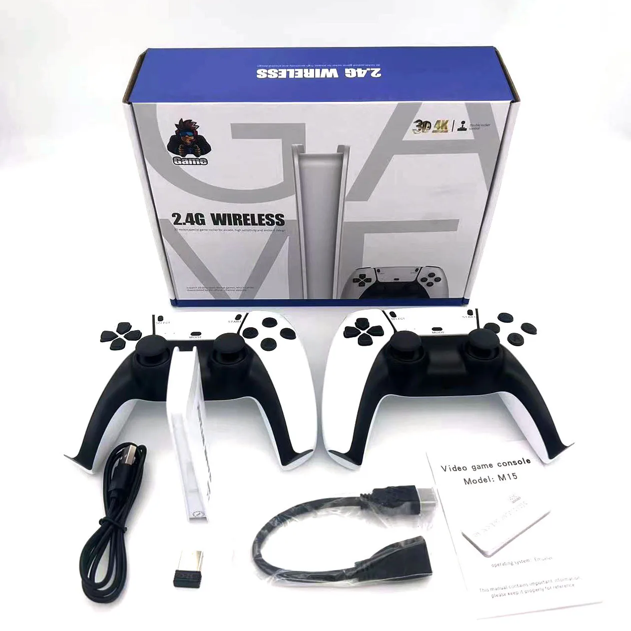 M15 Family PSP Mini Home TV Video Console U Treasure 2.4G HD 4K for Handheld Console Wireless Controller Game Stick