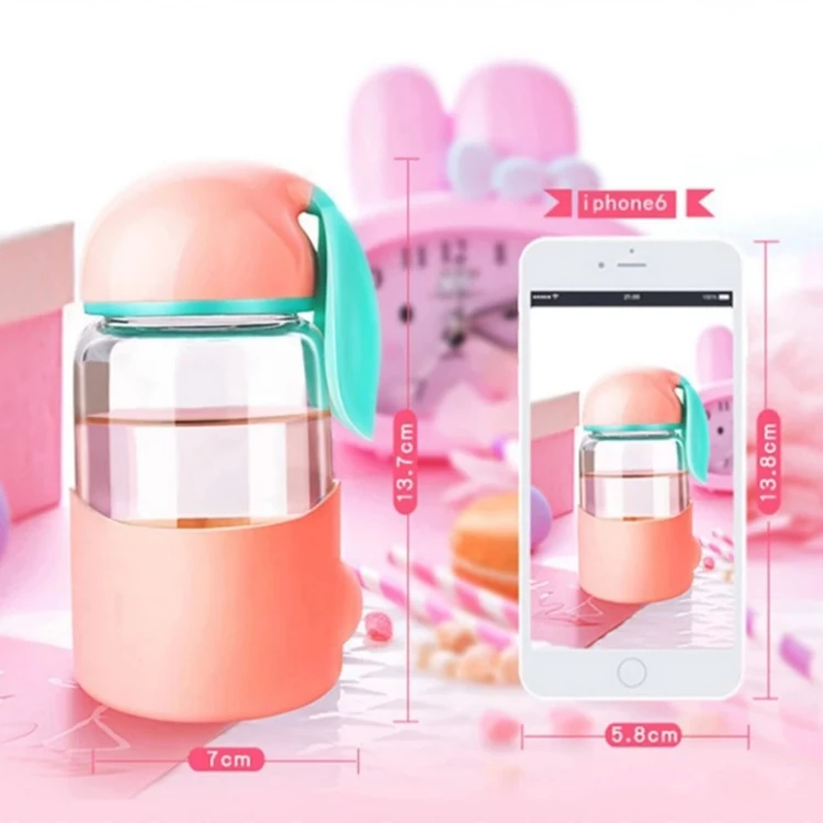 Wholesale Children Cute Little Rabbit Outdoor Gourdes Pour Outside Custom  Logo Cup Kids Glass Water Bottle - China Bottle and Glass Botlle price