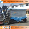 Mobile trailer type scaffolding scissor lift platform for out high altitude working