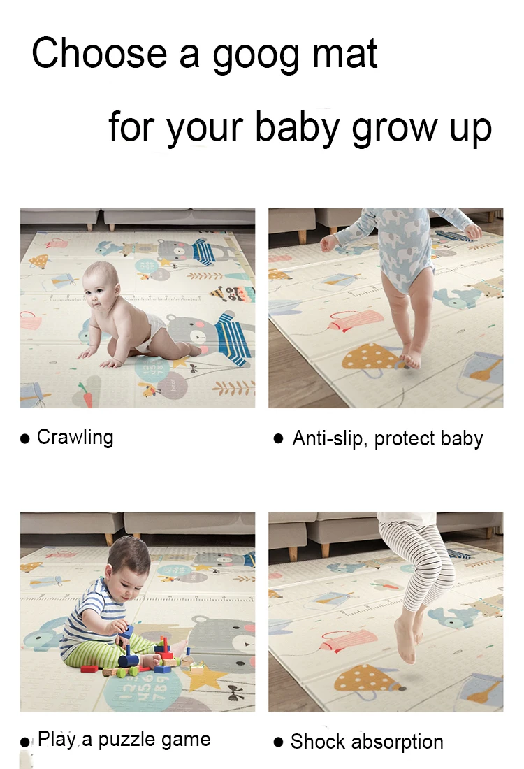 Non-slip XPE foam baby crawl children activity gym wholesale no<em></em>ntoxic play mat