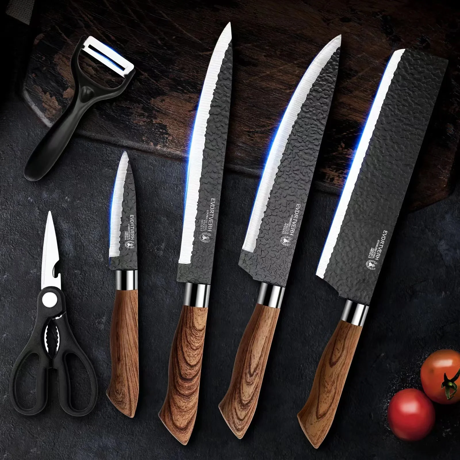 Kitchen Knife Set Chef Knife 6pcs Stainless Steel Kitchen Knife Block