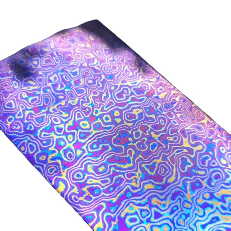 Custom Handmade Timascus Mokuti Titanium Damascus Sheet Buy Titanium