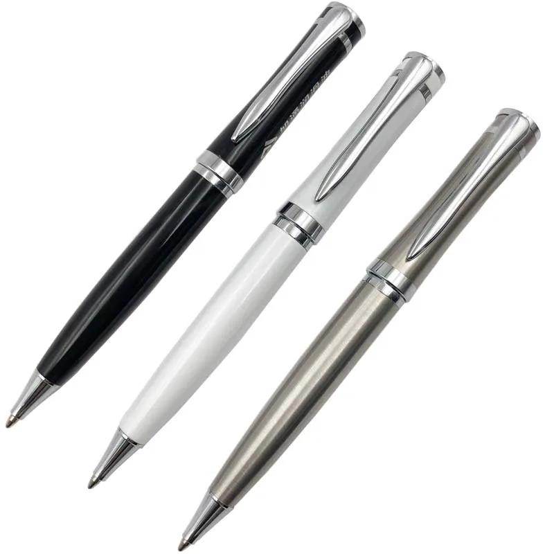Stainless Steel Office Business Signature Metal Ballpoint Rollerball Pen Gift 