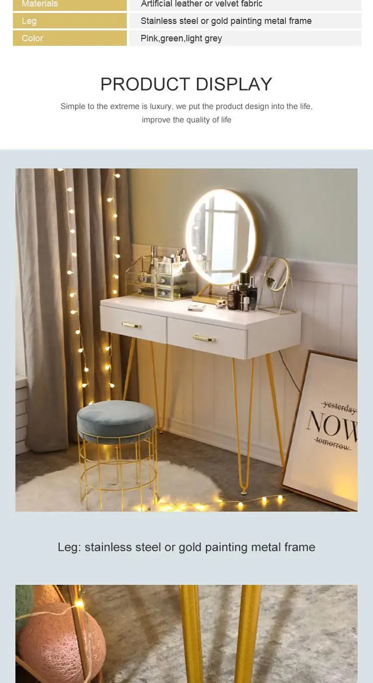 Bedroom furniture classic dressing table with drawers