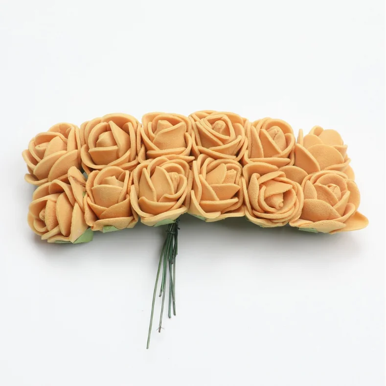 144Pcs Mini Foam Roses Head Artificial Small Flowers Wedding Party Gift Decor aa 
