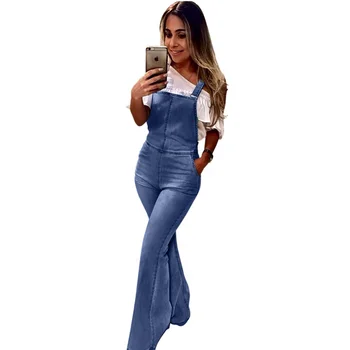 denim jumpsuit skinny leg