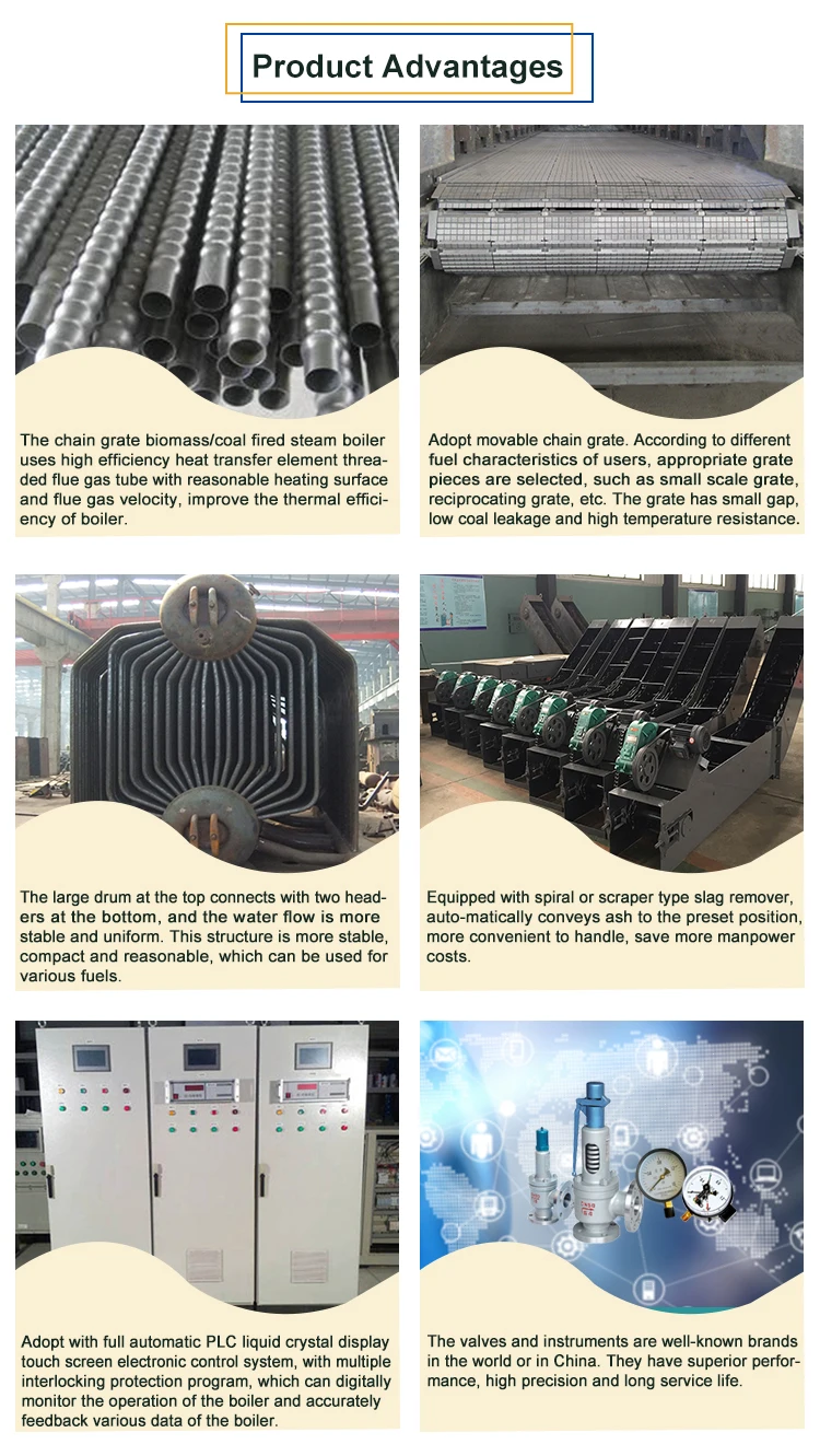 Szl Series Advanced High Technical Automatic Coal Fired Steam Boiler