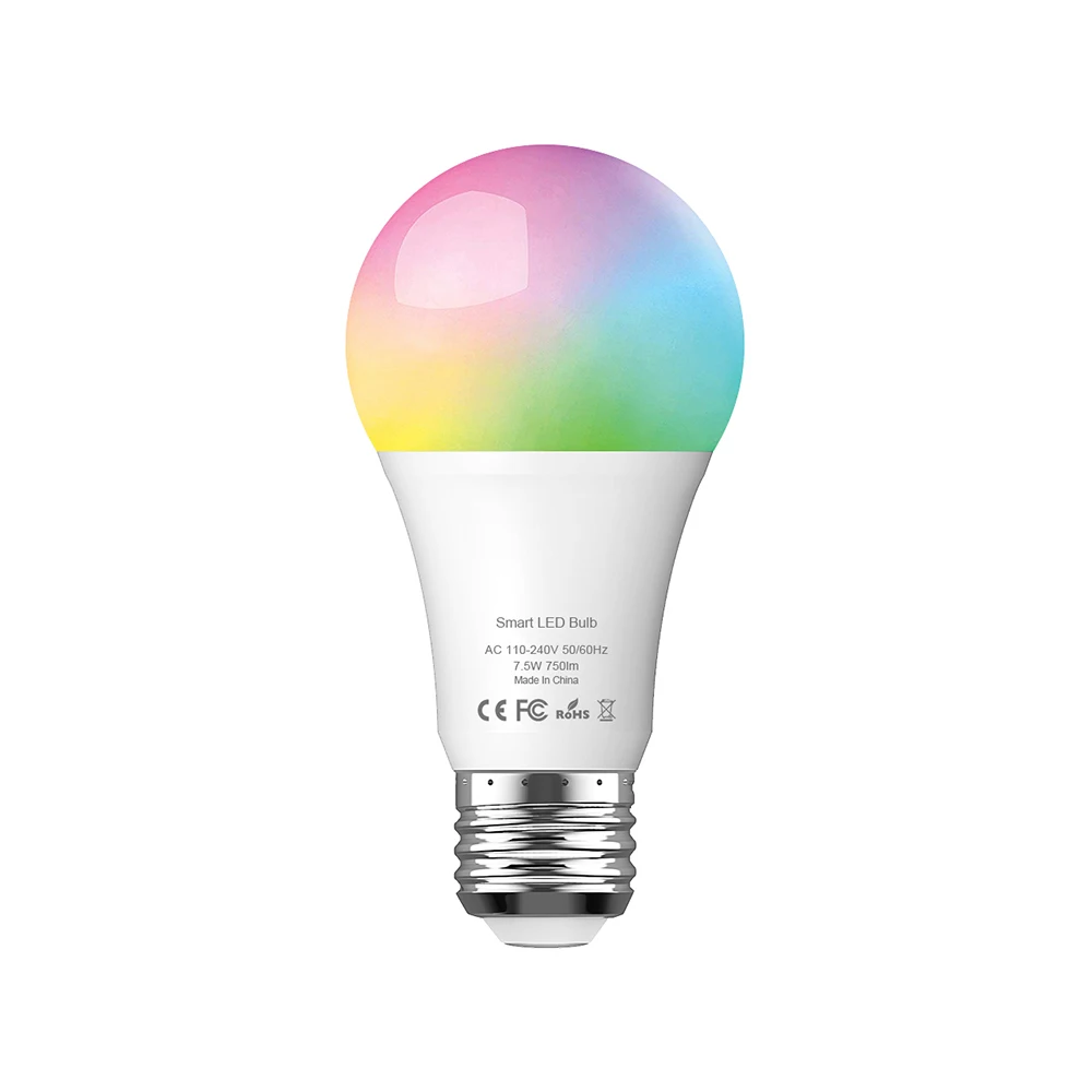 10w Wifi Smart Bulb Rgb Color Changing Led Light Bulb Work With Alexa Google Home E26 E27