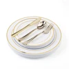 Wholesale ps plastic cutlery disposable tableware 25 10.25"plate 25 7.5"plate 25 knife 25 fork 25 spoon