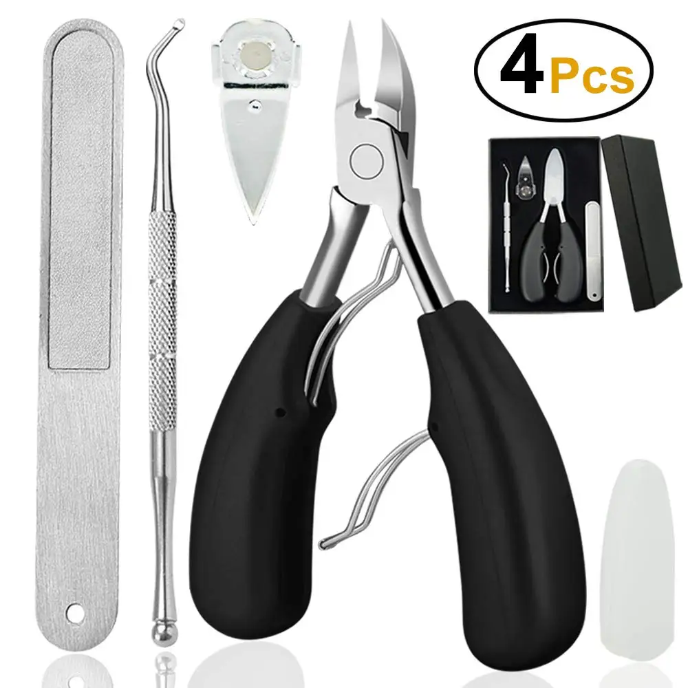 4pcs Toe Nail Clipper For Ingrown Or Thick Toenails,Toenails Trimmer And Professional Podiatrist
